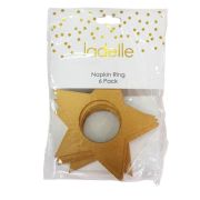 Cutie Christmas Star Napkin Rings 6pk