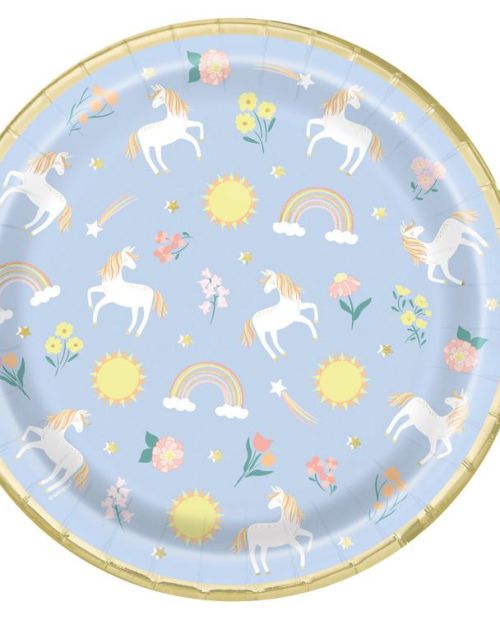 Dainty Unicorn Dinner Plates 8pk