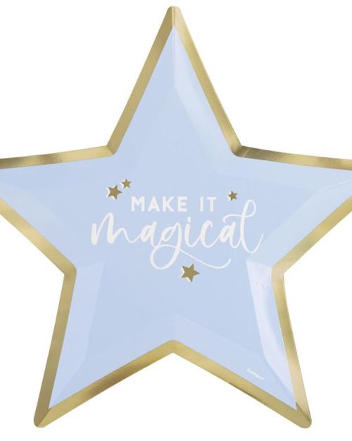 Dainty Unicorn Star Shaped Plates 8pk