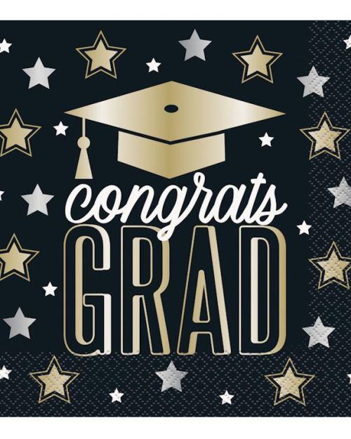 Dazzling Graduation Lunch Napkins 16pk