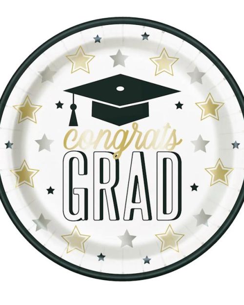 Dazzling Graduation Lunch Plates 8pk