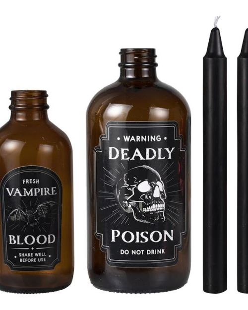 Deadly Soiree Candle Holders with Candles 2pk