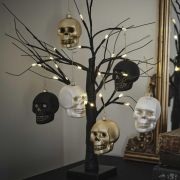 Deadly Soiree Skull Tree Decorations 3pk