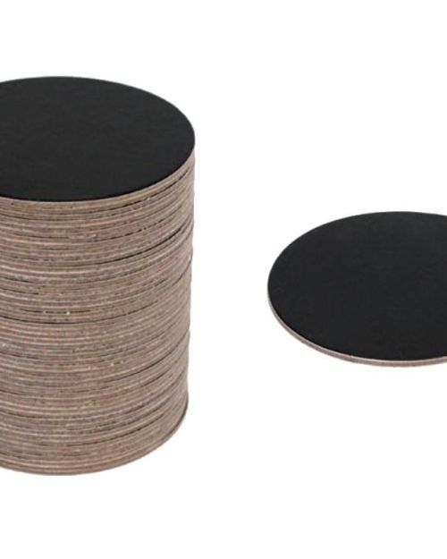 Dessert Boards 50pk – Black Round 70mm