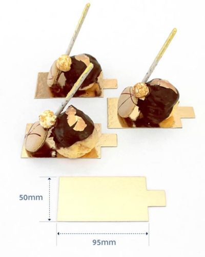 Dessert Boards 50pk – Gold Rectangle