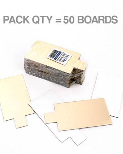 Dessert Boards 50pk – Gold Rectangle
