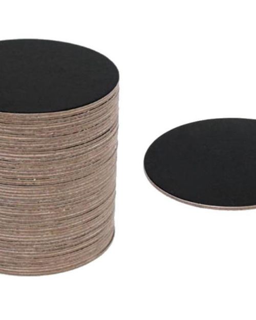 Dessert Boards 50pk – Black Round 90mm
