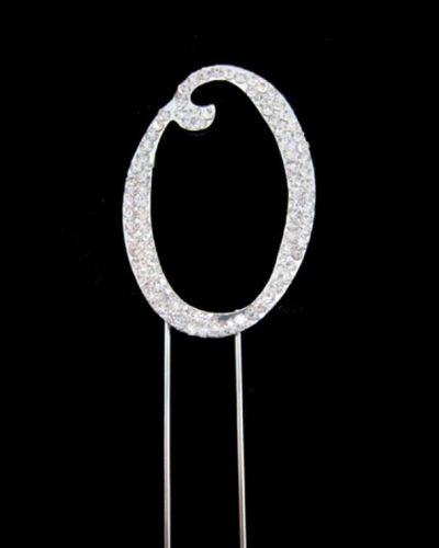 Diamante Cake Topper – Number 0