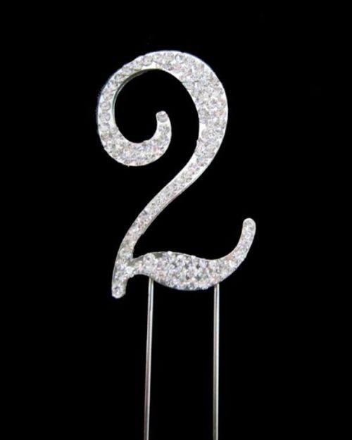 Diamante Cake Topper – Number 2
