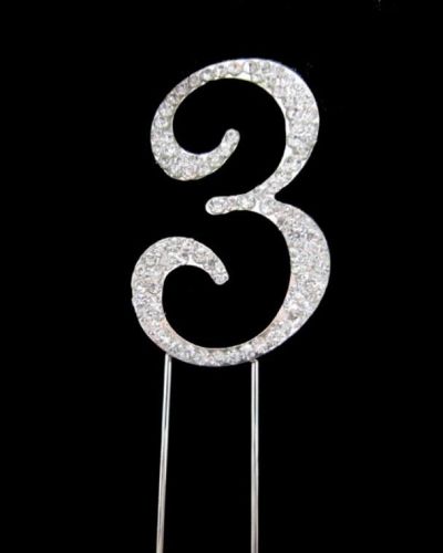 Diamante Cake Topper – Number 3