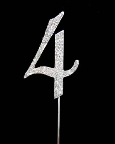 Diamante Cake Topper – Number 4