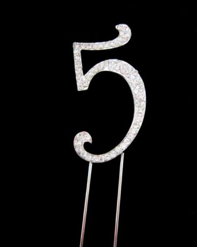 Diamante Cake Topper – Number 5