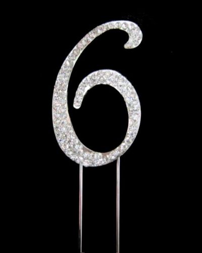 Diamante Cake Topper – Number 6