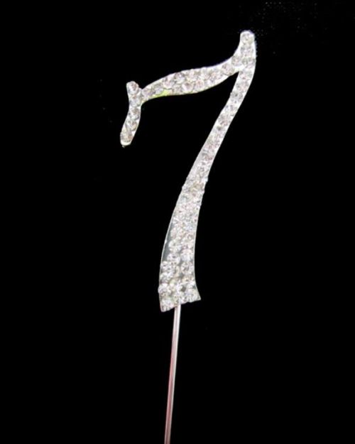 Diamante Cake Topper – Number 7