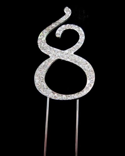 Diamante Cake Topper – Number 8