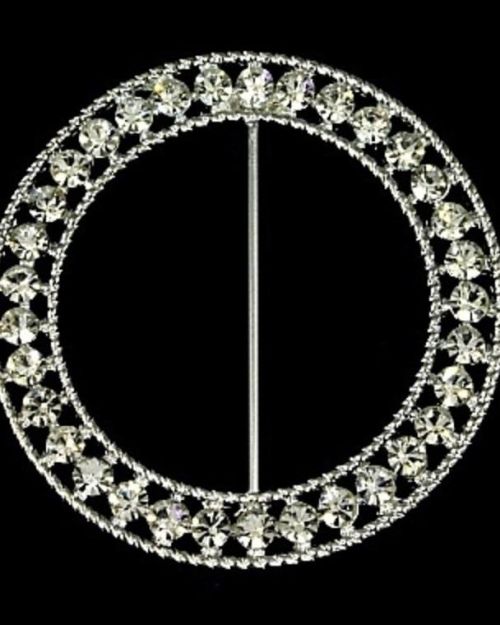 Diamante Sash Buckle – Fancy Round