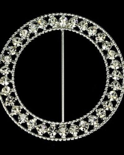 Diamante Sash Buckle – Fancy Round