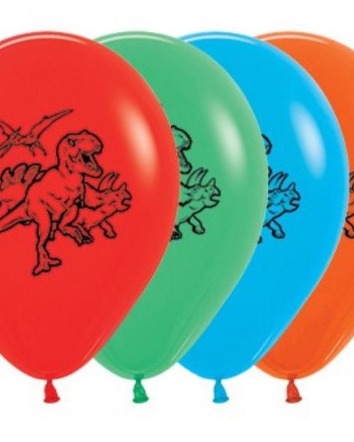 Dinosaur Balloons Multi 5pk