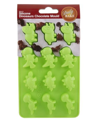 Dinosaur Silicone Chocolate Moulds 2pk