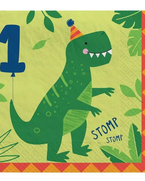 Dino-Mite 1st Birthday Lunch Napkins 16pk