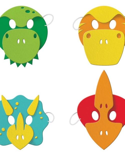Dino Party Foam Masks 4pk