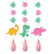 Dino Party Iridescent Hanging Cutouts