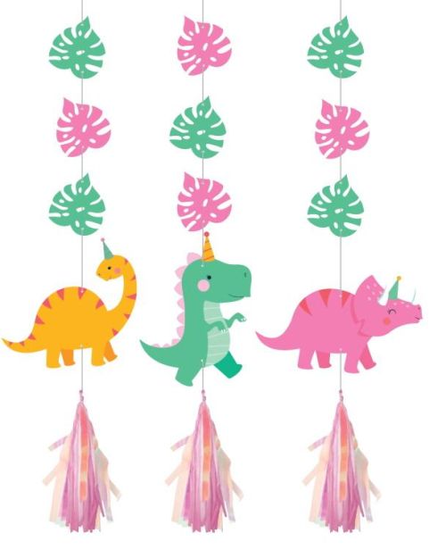 Dino Party Iridescent Hanging Cutouts