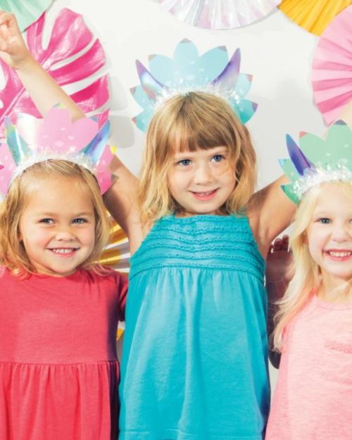 Dino Party Iridescent Tiaras 8pk