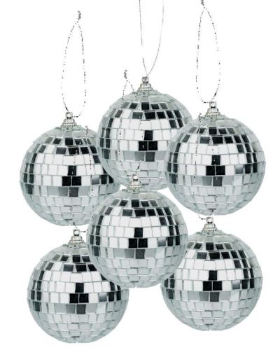 Disco Ball Hanging Decorations 6pk