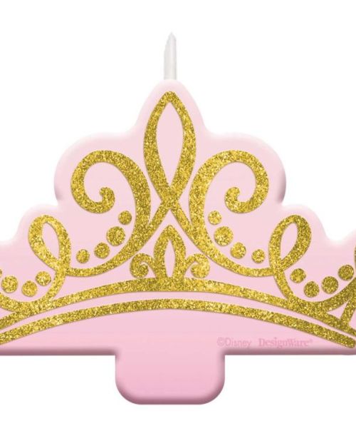 Disney Princess Glitter Crown Candle