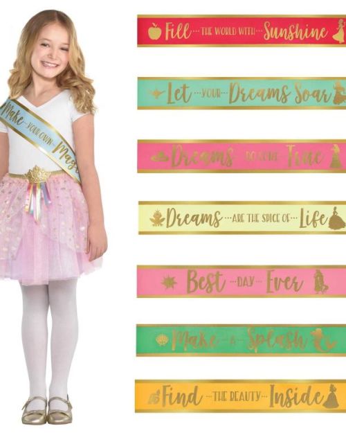 Disney Princess Once Upon A Time Sashes 8pk