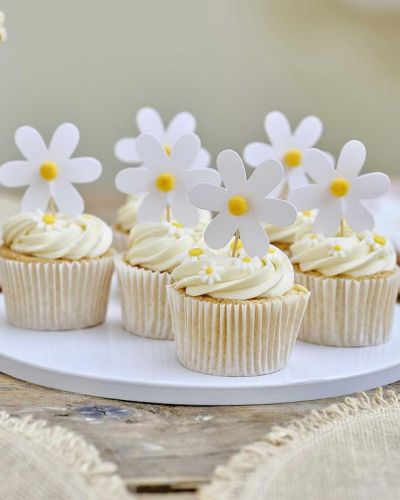 Ditsy Daisy Cupcake Toppers 12pk