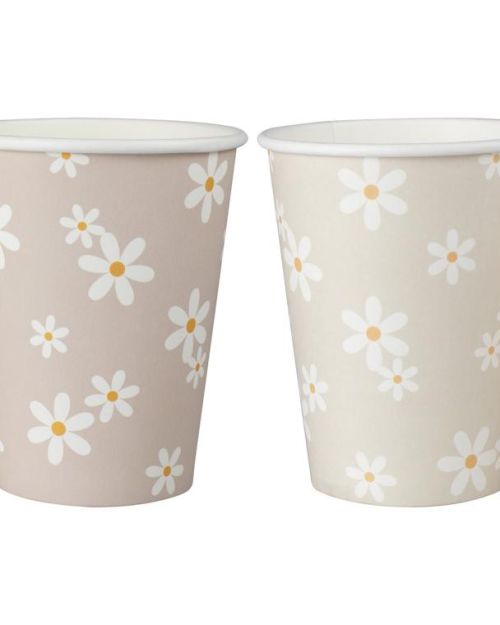 Ditsy Daisy Cups 8pk
