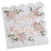 Ditsy Floral Happy Birthday Napkins 16pk