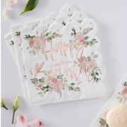 Ditsy Floral Happy Birthday Napkins 16pk