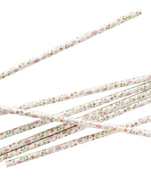Ditsy Floral Paper Straws 25pk