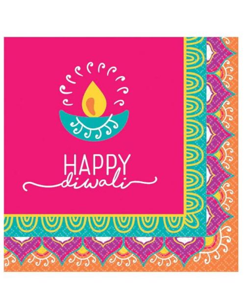 Diwali Beverage Napkins 16pk