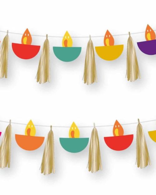Diwali Diya & Tassel Garland