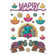 Diwali Foil Embossed Window Decals