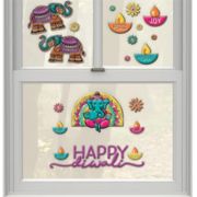 Diwali Foil Embossed Window Decals