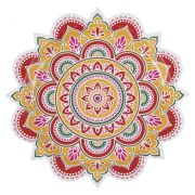 Diwali Rangoli Shaped Plates 8pk