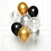 DIY Balloon Kit – Black Silver Gold