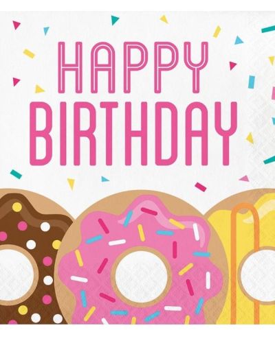 Donut Time HB Lunch Napkins 16pk