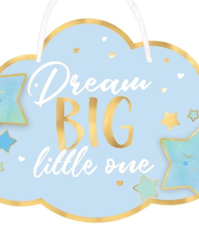 Dream Big Little One Hanging Sign – Blue