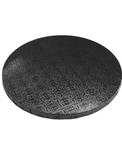 15mm Black Masonite Cake Board Round – 6″
