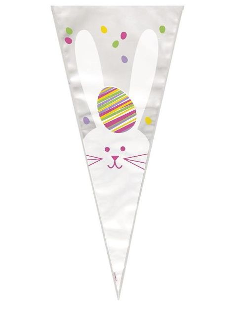 Easter Bunny Cello Cone Bags 20pk