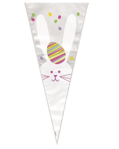 Easter Bunny Cello Cone Bags 20pk