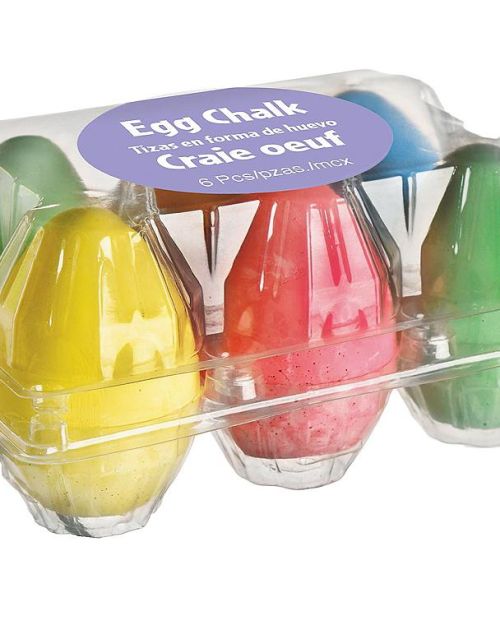 Egg Shaped Chalk in Egg Carton
