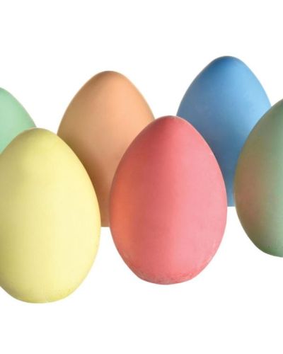 Egg Shaped Chalk in Egg Carton