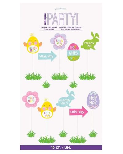 Easter Egg Hunt Clue Signs 10pk